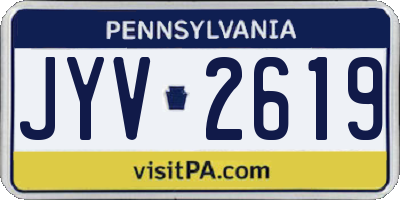 PA license plate JYV2619