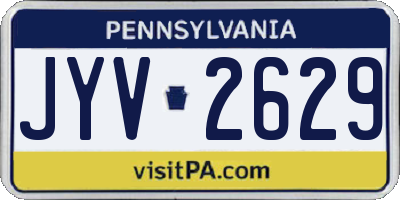 PA license plate JYV2629