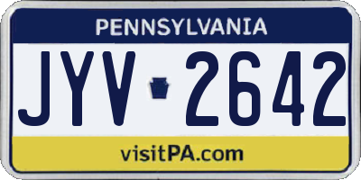 PA license plate JYV2642