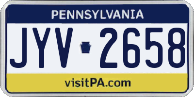 PA license plate JYV2658
