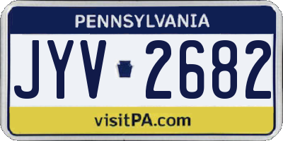 PA license plate JYV2682