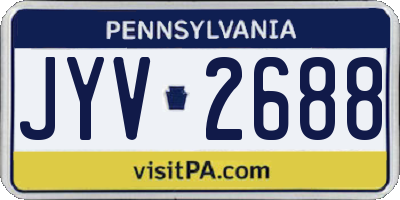 PA license plate JYV2688