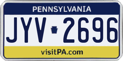 PA license plate JYV2696