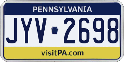 PA license plate JYV2698