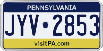 PA license plate JYV2853