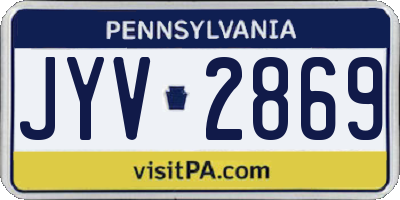 PA license plate JYV2869