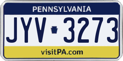 PA license plate JYV3273