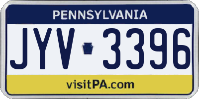 PA license plate JYV3396