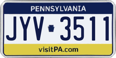 PA license plate JYV3511