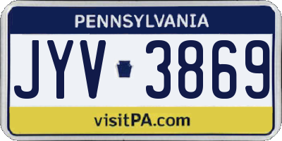 PA license plate JYV3869