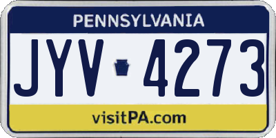 PA license plate JYV4273