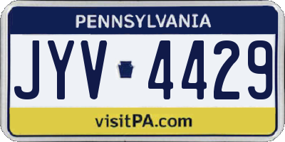PA license plate JYV4429