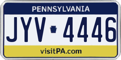 PA license plate JYV4446
