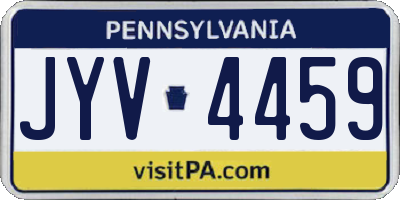 PA license plate JYV4459