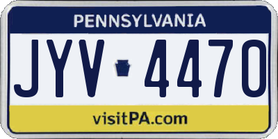 PA license plate JYV4470