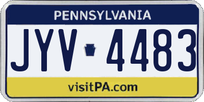 PA license plate JYV4483