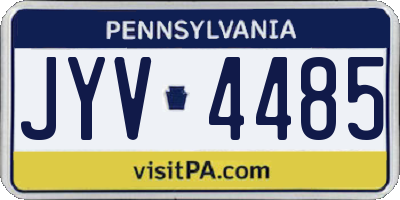 PA license plate JYV4485