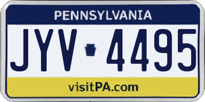 PA license plate JYV4495