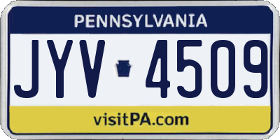 PA license plate JYV4509