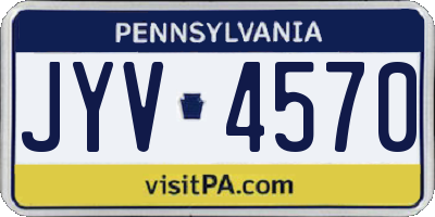 PA license plate JYV4570