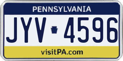 PA license plate JYV4596