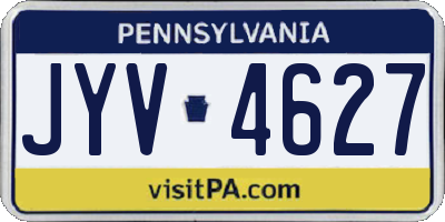 PA license plate JYV4627