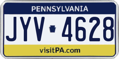 PA license plate JYV4628