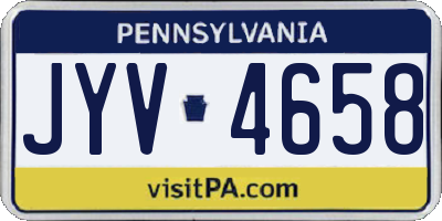 PA license plate JYV4658