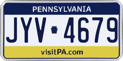PA license plate JYV4679