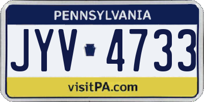 PA license plate JYV4733