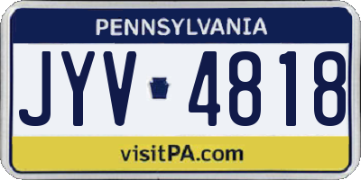 PA license plate JYV4818