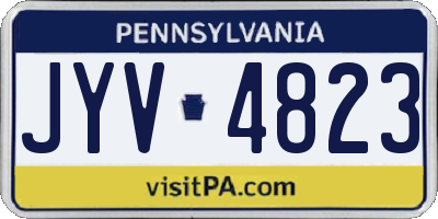 PA license plate JYV4823