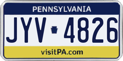 PA license plate JYV4826