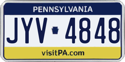PA license plate JYV4848