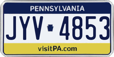PA license plate JYV4853