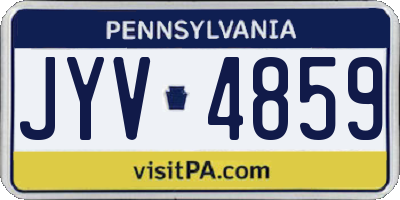PA license plate JYV4859