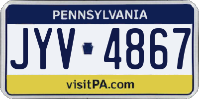PA license plate JYV4867