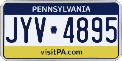 PA license plate JYV4895