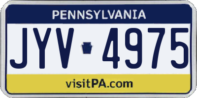 PA license plate JYV4975