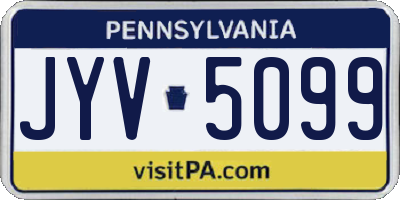PA license plate JYV5099
