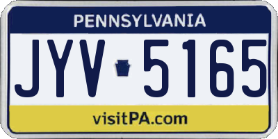 PA license plate JYV5165