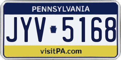 PA license plate JYV5168