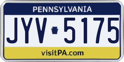 PA license plate JYV5175