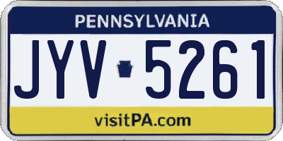 PA license plate JYV5261