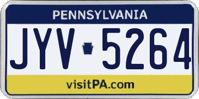 PA license plate JYV5264
