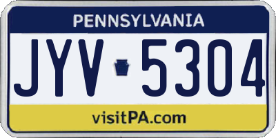 PA license plate JYV5304