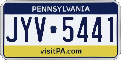 PA license plate JYV5441