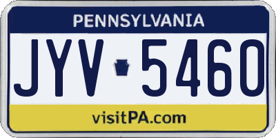 PA license plate JYV5460