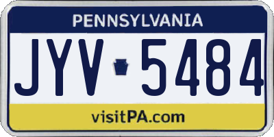 PA license plate JYV5484