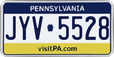 PA license plate JYV5528